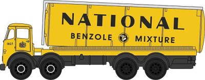 Oxford Diecast NFG015 - N Scale Foden FG Cylindrical Tanker - Assembled -- National Benzole (yell...