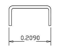 Cal Scale 507 - HO Scale Grab Irons (.012" Wire) -- Scale 18" Straight - pkg(20)