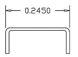 Cal Scale 508 - HO Scale Grab Irons (.012" Wire) -- Scale 21" Straight - pkg(20)