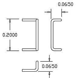 Cal Scale 509 - HO Scale Grab Irons (.012" Wire) -- Drop Style pkg(20)