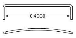 Cal Scale 505- HO Scale Grabs for EMD FT & F-Unit Diesels pkg(12) .012" Wire -- Roof Window Grabs