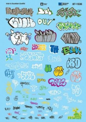 Microscale Decals 60-1536 - N Scale Graffiti Decal Set -- Irish and Scottish Graffiti