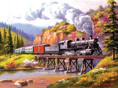 Train Enthusiast Vendors 40626 - Grand Canyon Express Jigsaw Puzzle -- 1000 Pieces
