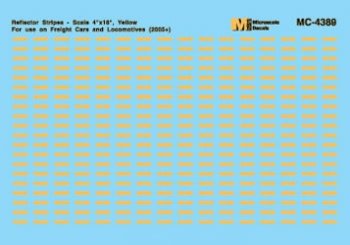 Microscale Decals 60-4389 - N Scale Conspicuity Markings 2005+ (Reflector Stripes for Locos & Car...