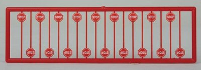 Tichy Trains 2612 - N Scale Modern Red Stop Signs -- pkg(18)
