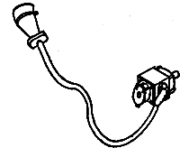 Details West 219 - HO Scale MU Cables -- 1 Each Receptacle Single-Plug & Stand