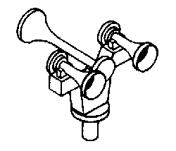 Cal Scale 420- HO Scale Nathan Diesel Air Horn (Brass Casting) -- 3-Chime P3
