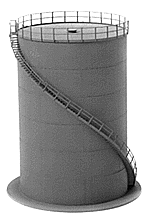 Tichy Train Group 7013 - HO Scale Oil Tank -- Kit - 4" 10.2 Diameter x 7" 17.8cm