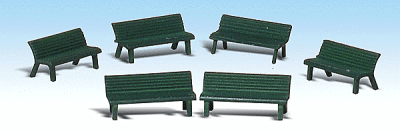 Woodland Scenics 1879 - HO Scale Park Benches - Scenic Accents(R) -- pkg(6)