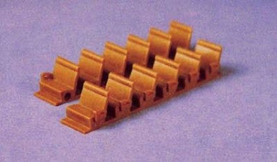 Pikestuff 4100 - HO Scale Passenger Car Seats pkg(36) -- Brown