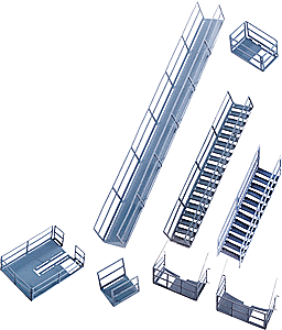 Walthers Cornerstone 2939 - HO Scale Photo-Etched Kit -- Platforms & Stairways