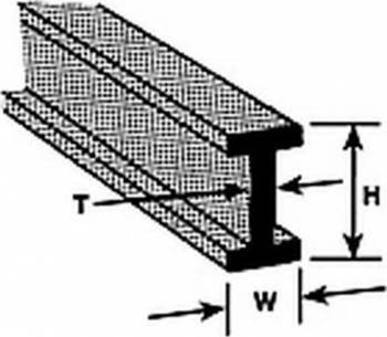 Plastruct 90030 - ABS I Beam -- 9/16 x 15"