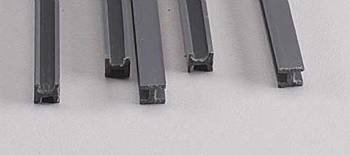 Plastruct 90065 - ABS H Columns -- 1/4 x 15" .64 x 38.1cm pkg(5)