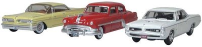 Oxford Diecast 87SET004 - HO Scale Pontiac 100th Anniversary Set - Assembled -- 1 Each: Rocket 88...