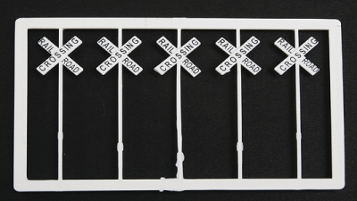 Tichy Trains 8178 - HO Scale Railroad Crossbuck Warning Sign -- Modern US Style Railroad Crossing...