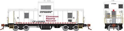 Rapido 110134 - HO Scale CP Angus Shops Caboose - Ready to Run -- Canadian Pacific 424988 (white,...