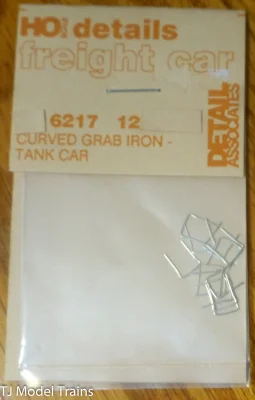 Detail Associates 6217 - HO Scale Freight Car Grab Irons -- 18" Curved for Tank Cars pkg(12)