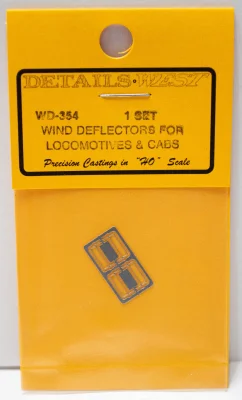 Details West 354 - HO Scale Wind Deflectors -- For Locomotives & Caboose (Etched Steel)
