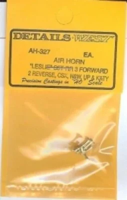 Details West 327 - HO Scale S5T-RR Air Horn "Leslie" 3 Bells Facing Forward, 2 Facing Back -- For...