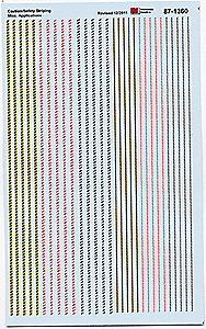 Microscale Decals 87-1360 - HO Scale Safety Stripe Decal Set -- 3 & 5" Angled Safety Stripes, Var...