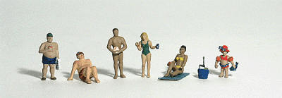 Woodland Scenics 1853 - HO Scale Scenic Accents(R) -- Sunbathers pkg(6)