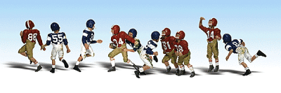 Woodland Scenics 1895 - HO Scale Scenic Accents(R) -- Youth Football Players Playing 5-On-5 pkg(1...