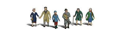 Woodland Scenics 1900 - HO Scale Scenic Accents(R) -- Couples in Coats - 3 Couples