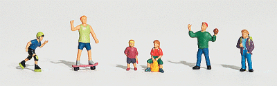 Woodland Scenics 1830 - HO Scale Scenic Accents(R) Figures -- Kids At Play pkg(6)