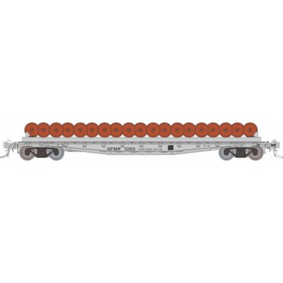 Rapido 138507-3 - HO F30D 50' Wheel Flat Car: SP - MOW: Single Car - #5305