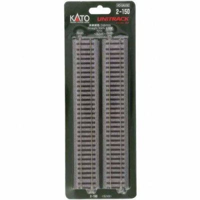 Kato Unitrack 2-150 - HO Scale Straight Roadbed Track Section - Unitrack -- 9-3/4" 246mm pkg(4)