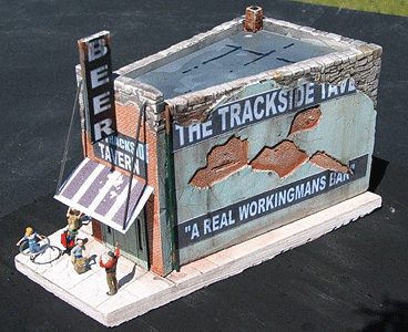 Downtown Deco 1040 - HO Scale The Trackside Tavern -- Cast Plaster Kit - 6 x 4"
