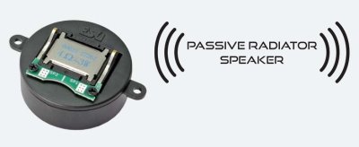 ESU 50349 - Speaker D=28mm x 11mm, round, 4 Ohm, Passive Radiator