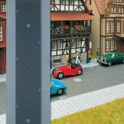 Busch 8138 - N Scale Town Street w/Curbs & Sidewalks Flexible Self-Adhesive Roadway -- 39-3/8 x 2...