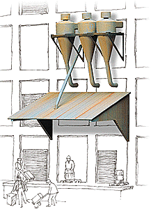 Walthers Cornerstone 3510 - HO Scale Wall-Mount Industrial Dust Collectors -- Kit pkg(3)