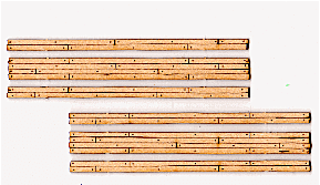 Blair Line 122 - H0n3 Wood Grade Crossing pkg(2) -- Two Lane 3-9/16" Long