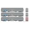 Rapido 145008 - HO Gallery Commuter Car: Metra - BNSF: Set #4 (Cab: 808 Coaches: 750 777)