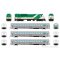 Rapido Trains 226007 - HO GO Transit Set (DC/Silent): Late Green Set #1 (Loco: 501 Cab: 103 Coach...