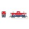 Rapido 510056 - N Wide Vision Caboose: BC Rail - Red/Blue Hockey Scheme: #1880