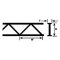 Plastruct 90405 - ABS Open Web Truss, Warren Style 2 -- 1/2 x 12"