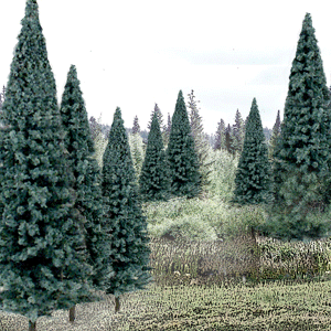 Woodland Scenics 1588 - HO Evergreen Tree Value Pack - Ready Made Trees - Blue Spruce (13)