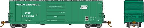 Rapido 139003-C HO Scale - Evans X72 Box car: Penn Central w/ Small Logo - Single Car #269268