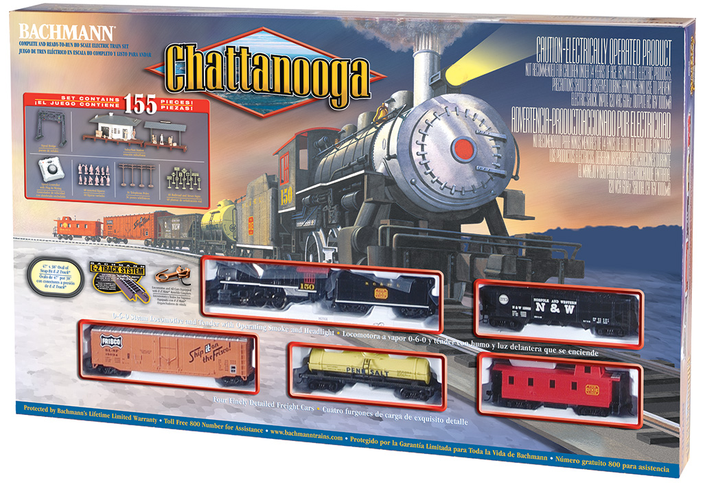 Bachmann 00626 HO Chattanooga Steam Train and Freight Set