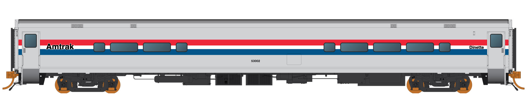 Rapido 528024 - N Scale Horizon Fleet Dinette - Amtrak Phase III Wide #53501