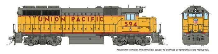Rapido 40028 - HO EMD GP40 - DCC Ready - Union Pacific #594