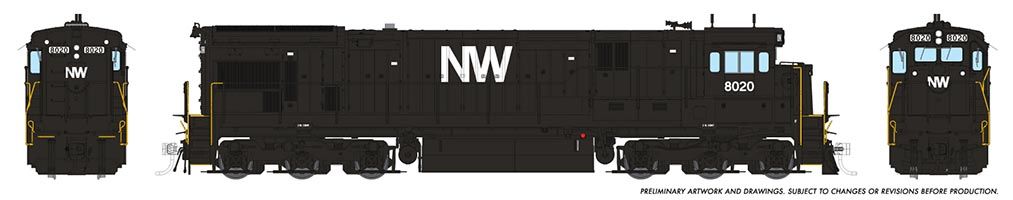 Rapido 42023 - HO GE C30-7 - DCC Ready - Norfolk & Western (Black Scheme) #8059