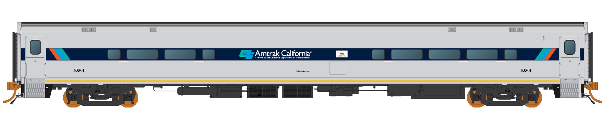 Rapido 528048 - N Scale Horizon Fleet Dinette - Amtrak California (Golden Horizon) #53501