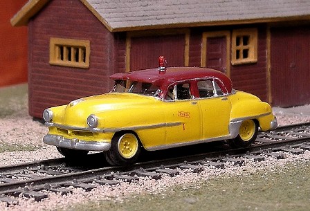 Sylvan Scale Models SE-07 HO Scale - TH&B 1951 Chrysler Inspection Car #1 - Unpainted and Resin Cast Kit