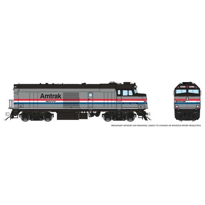 Rapido 81516 - HO Amtrak NPCU Cabbage - DC/DCC/Sound - Amtrak (Phase III) #90225