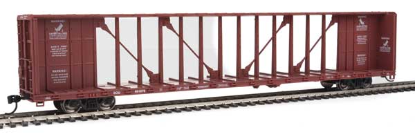 WalthersMainline 4852-HO - 72Ft Centerbeam Flatcar with Standard Beam - Ready to Run - Southern #601070