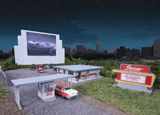Walthers Cornerstone 3478 - HO Skyview Drive-In Theater - Kit